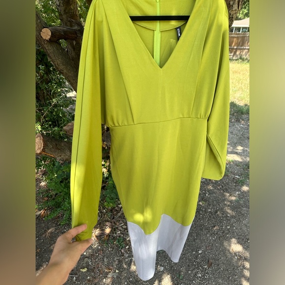 NWT STYLEWE Green and grey dress with a zipper on the back - Picture 7 of 10